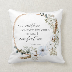 Boho Pampas Grass Bible Verse Gott wird Sie tröste Kissen