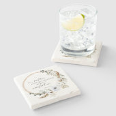 Boho Pampas Grass Bible Verse Gott wird Sie tröste Steinuntersetzer (Seitenansicht)