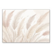 Boho Pampas Grass Blank Wedding Tischnummer (Rückseite)