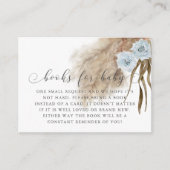 Boho Pampas Grass Blue Baby Showbuchanfrage Begleitkarte (Vorderseite)