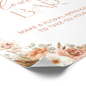 Boho Pampas Grass Blume Bar Poster (Ecke)