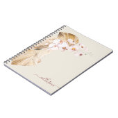 Boho Pampas Grass Blume Notizblock (Linke Seite)