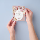 Boho Pampas Grass Blumendusche Einladung Flyer (Gruppe)