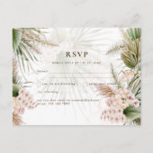 BOHO Pampas Grass Blush Hochzeit Postkarte (Vorderseite)