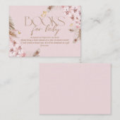 Boho Pampas Grass Books for Baby Baby Shower Begleitkarte (Vorne/Hinten)