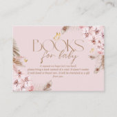  Boho Pampas Grass Books for Baby Baby Shower Begleitkarte (Vorderseite)