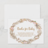 Boho Pampas Grass Books for Baby Card | Neutral Dankeskarte (Vorne/Hinten)
