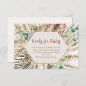 Boho Pampas Grass Books for Baby Card | Neutral Dankeskarte (Vorne/Hinten)