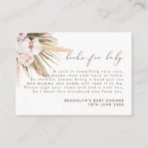 Boho Pampas Grass Books for Baby Insert