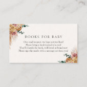 Boho Pampas Grass Books for Baby Insert Card (Vorderseite)