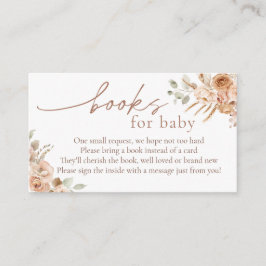 Boho Pampas Grass Books for Baby Insert Card