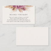 Boho Pampas Grass Books for Baby Insert Card (Vorne/Hinten)