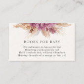 Boho Pampas Grass Books for Baby Insert Card (Vorderseite)