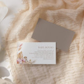 Boho Pampas Grass Books für Babydusche | Begleitkarte