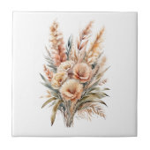 Boho Pampas Grass Botanicals Küche Badezimmer Fliese (Vorderseite)