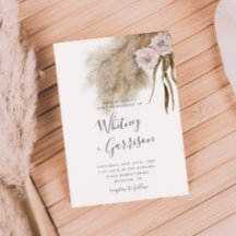 Boho Pampas Grass Botanische Hochzeit