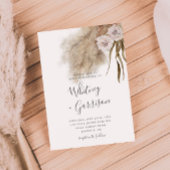 Boho Pampas Grass Botanische Hochzeit Einladung