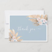 Boho Pampas Grass Boy Dankeschön Karte (Vorderseite)