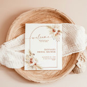 Boho Pampas Grass Brautparty Begrüßungszeichen Poster