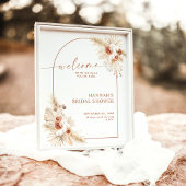 Boho Pampas Grass Brautparty Begrüßungszeichen Poster