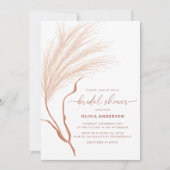 Boho Pampas Grass Brautparty Einladung (Vorderseite)