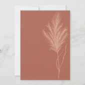 Boho Pampas Grass Brautparty Einladung (Rückseite)