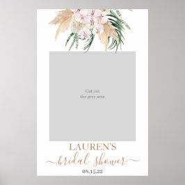 Boho Pampas Grass Brautparty Foto Prop Poster