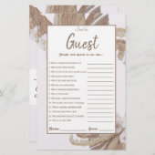 Boho Pampas Grass Brautparty Game (Vorne/Hinten)