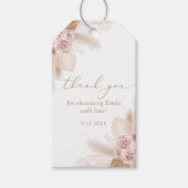 Boho Pampas Grass Brautparty Geschenkanhänger (Vorderseite)