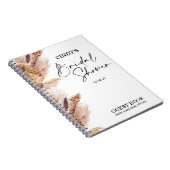 Boho Pampas Grass Brautparty Guest Notizblock (Rechte Seite)