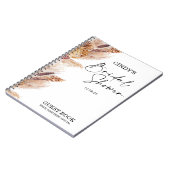 Boho Pampas Grass Brautparty Guest Notizblock (Linke Seite)