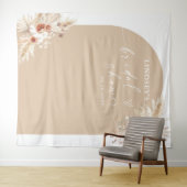 Boho Pampas Grass Brautparty Hintergrund Tapestati Wandteppich (Beispiel (Horizontal))