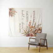 Boho Pampas Grass Brautparty Hintergrund Tapestati Wandteppich (Beispiel (Horizontal))