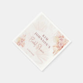 Boho Pampas Grass Brautparty Modernes Bohemisch Serviette (Ecke)