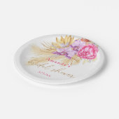 Boho pampas grass - Brautparty Pappteller (Schrägansicht)