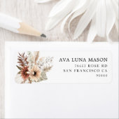 Boho Pampas Grass Brautparty Rücksendeadresse (Insitu)