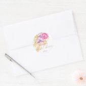 Boho pampas grass - Brautparty Runder Aufkleber (Umschlag)