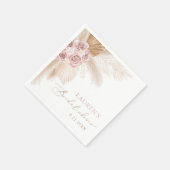 Boho Pampas Grass Brautparty Serviette (Ecke)