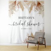 Boho Pampas Grass Brautparty Tapestry Wandteppich (Beispiel)
