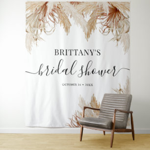 Boho Pampas Grass Brautparty Tapestry Wandteppich