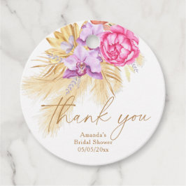 Boho pampas grass - Brautparty vielen Dank Geschenkanhänger