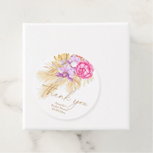 Boho pampas grass - Brautparty vielen Dank Geschenkanhänger (Beispiel)