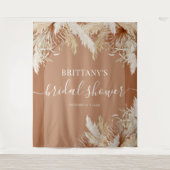 Boho Pampas Grass Brautparty Wandteppich (Vorderseite)