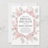 Boho Pampas Grass Bridal Brunch Elegante Einladung (Vorderseite)