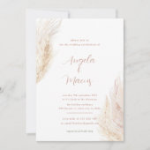 Boho pampas Grass Bridal Dusche Einladung (Vorderseite)