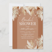 Boho Pampas Grass Bridal Dusche Einladung (Vorderseite)