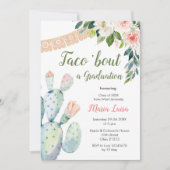 Boho Pampas Grass cactus Taco über einen Abschluss Einladung (Vorderseite)