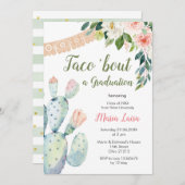 Boho Pampas Grass cactus Taco über einen Abschluss Einladung (Vorne/Hinten)