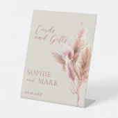 Boho Pampas Grass Cards & Gift-Zeichen Sockelschild (Vorderseite)