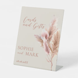 Boho Pampas Grass Cards & Gift-Zeichen Sockelschild